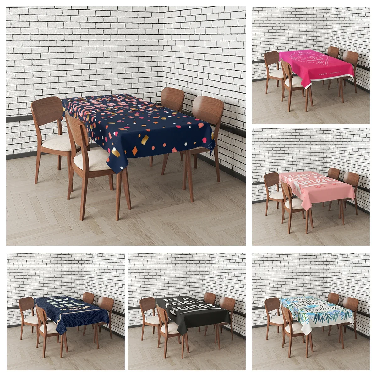 

Домашние скатерти для украшения столового аниме и прямоугольные Аксессуары для стола Водонепроницаемая Ткань Скатерть против пятен aaaa