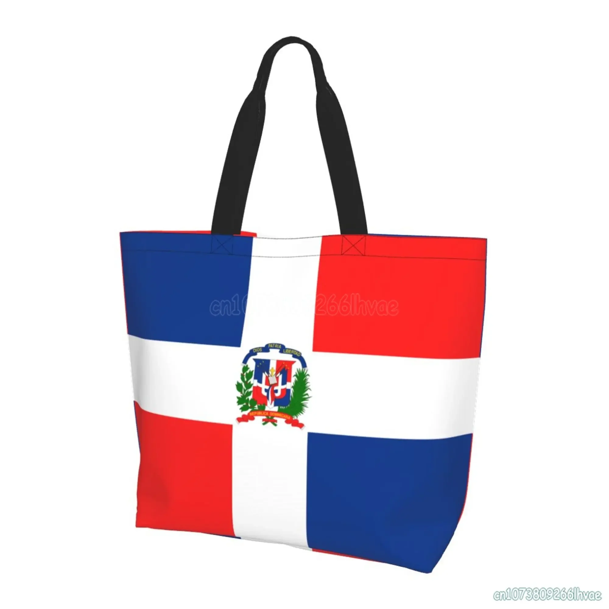 Dominican Republic Flag Women Tote Bags Shoulder Bags Large Lightweight Paneled Canvas Tote Wallets Bag for Shopping Work Travel