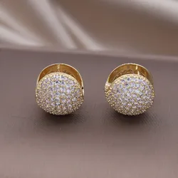 Pendientes de lujo de alta calidad con forma de bola para mujer, aretes de joyería para Banquete de negocios, boda, moda de Corea, 2022