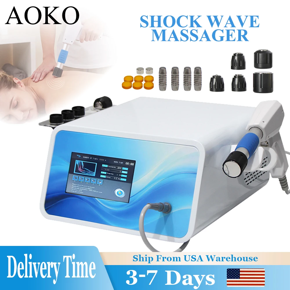 AOKO New Professional Body Massager Machine Muscle Relaxation Relieves Fatigue Shoulder Care Device ESWT Sports Recovery Tools