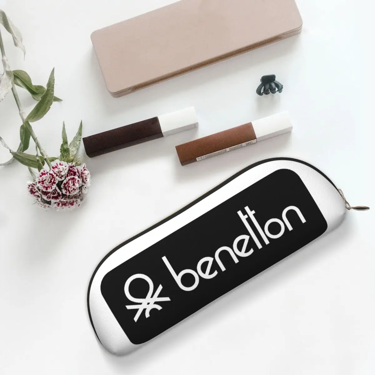 United Colors Of Benetton Pencil Case Pencil Pouch Storage Stationery Supplies Big Capacity Pen Box Pencil Bag for Students Gift view 5