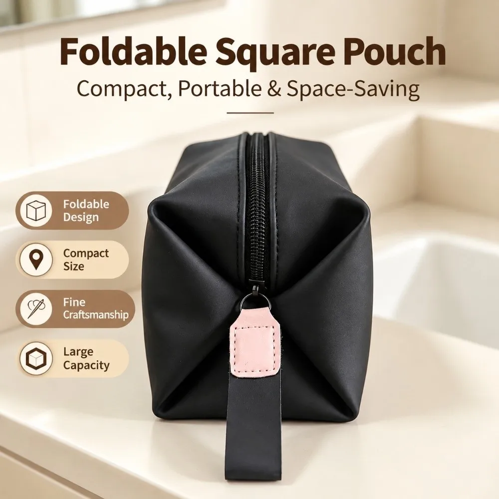Waterproof Makeup Organizer Bag Portable Travel Cosmetic Storage Pouch Versatile Large Capacity Toiletry Organizer Bag