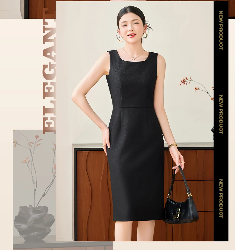 AIyssa Vestido profesional de moda de alta calidad para mujer, exquisito y elegante, liso y cómodo, nuevo estilo 2025