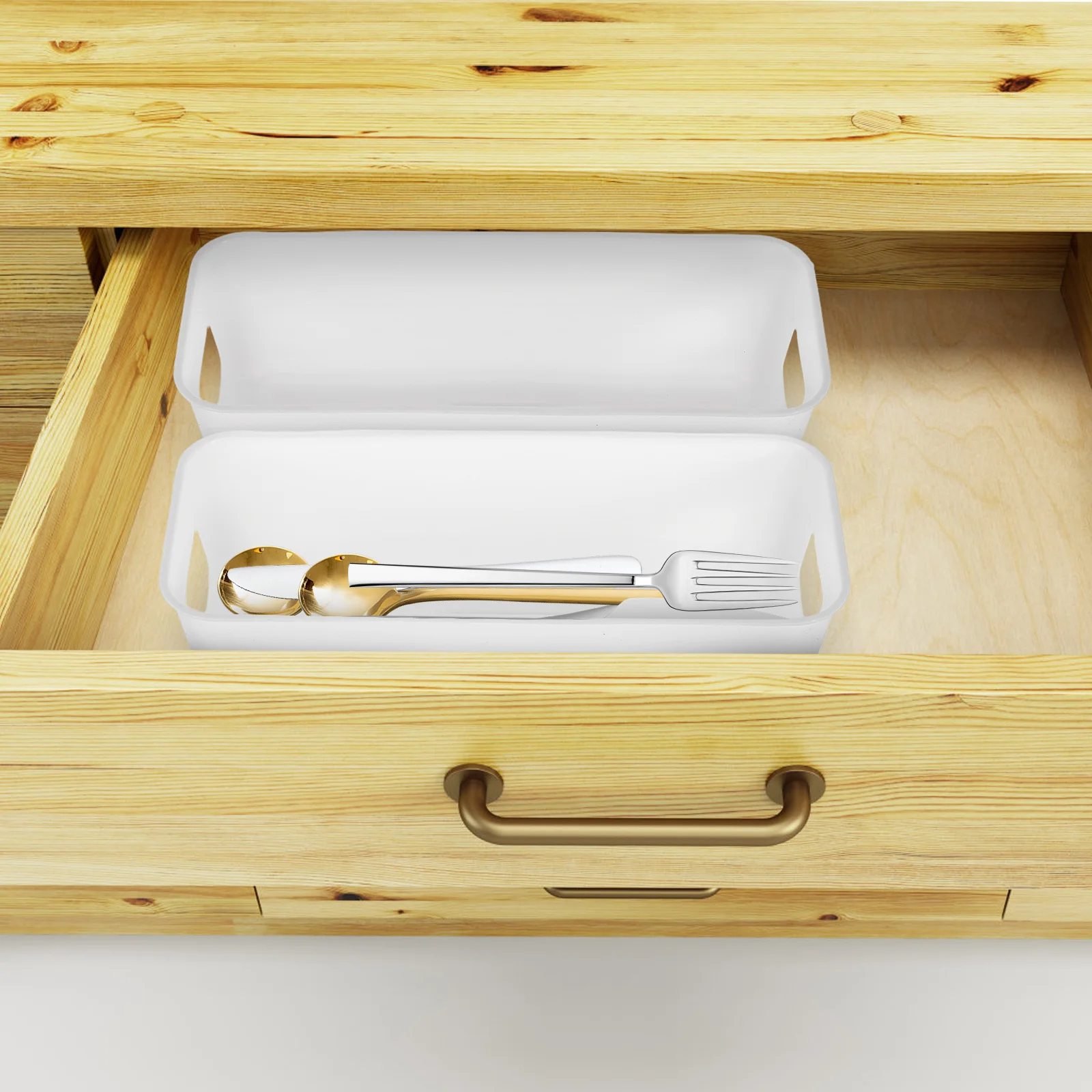 

8Pcs Storage Bins Plastic Rectangle Organizer Multipurpose Storage Basket for Kitchen Pantry Bathroom Rectangle Box