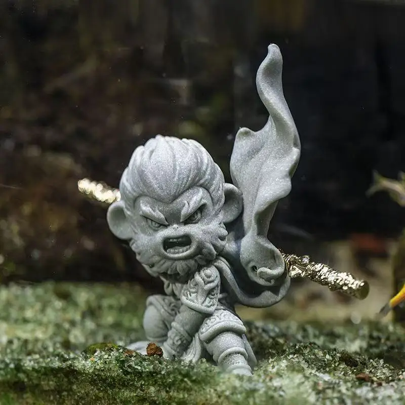 

Китайский тренд Monkey King Wukong украшение для аквариума тонущий орнамент для аквариума настольный бонсай мини пейзаж креативный декор