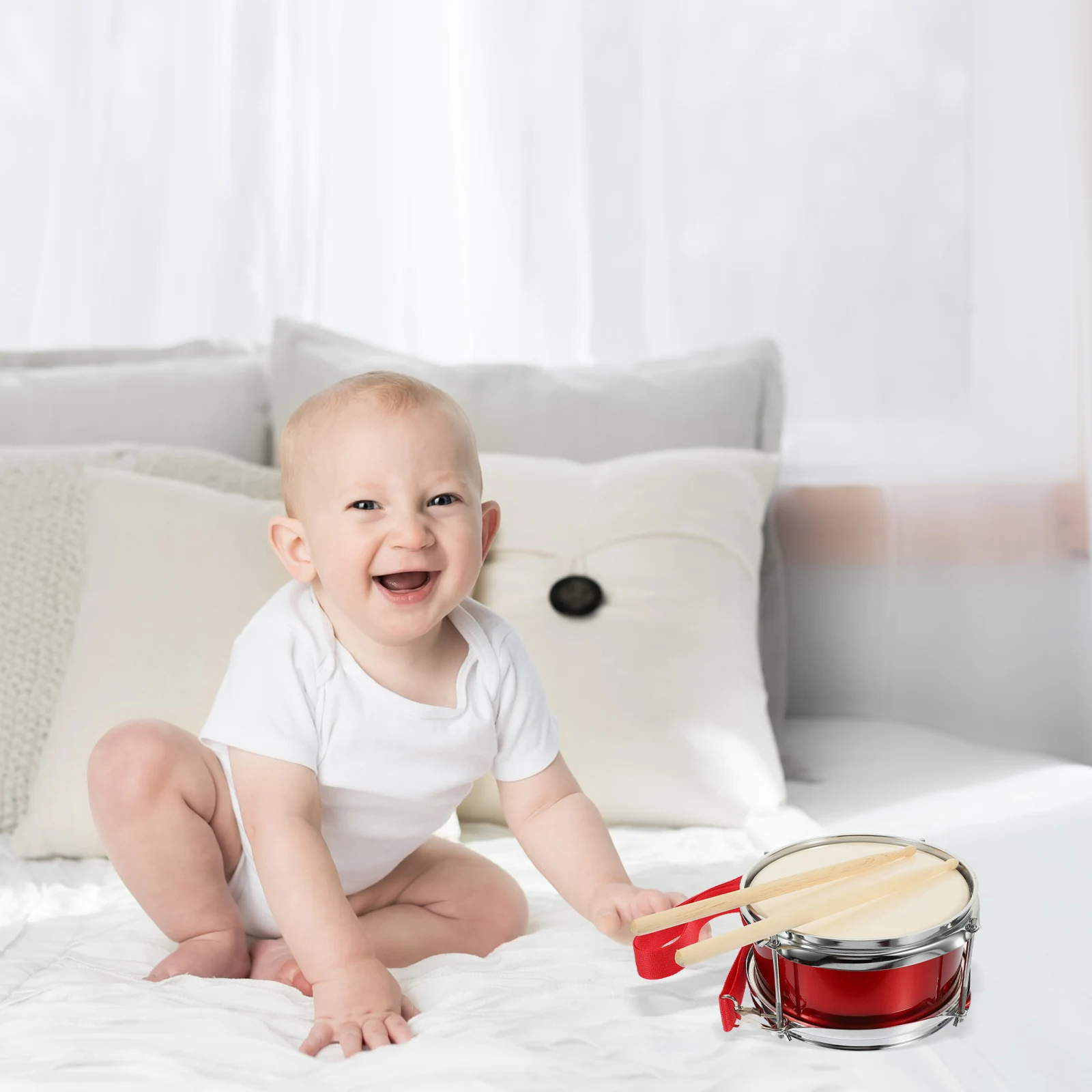 

Snare Drum Children's Toy Kid Wooden Drums for Kids with Straps Instrument