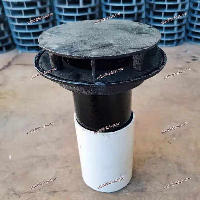 Cast Iron 87 Type Roof Drain Fitting, Siphon Gravity Water Outlet, Gutter Horn Mouth Straight Drain Internal Insert Floor Drain