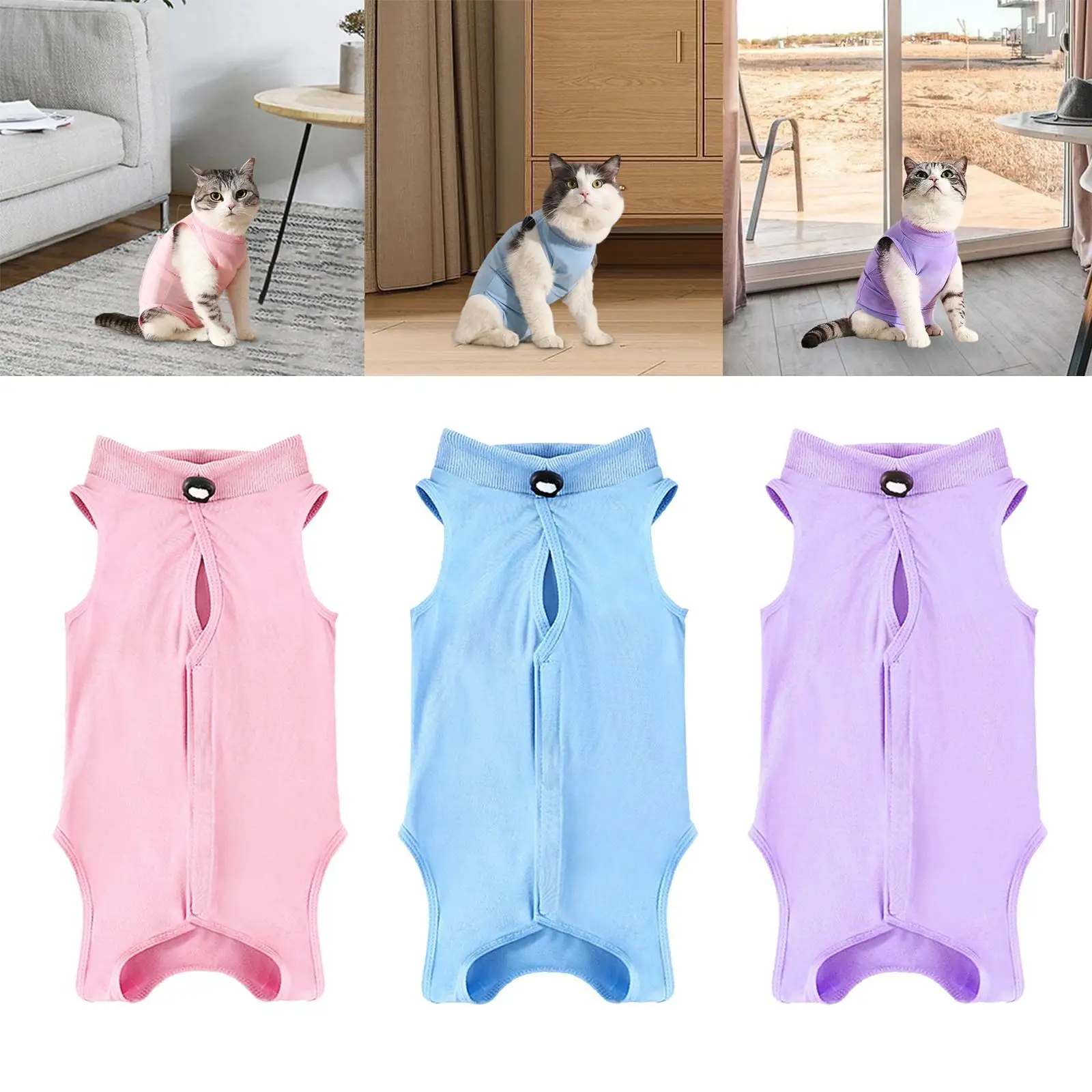 Cat Recovery Suit Professional Surgical Shirt for After Surgery Wear Kitten