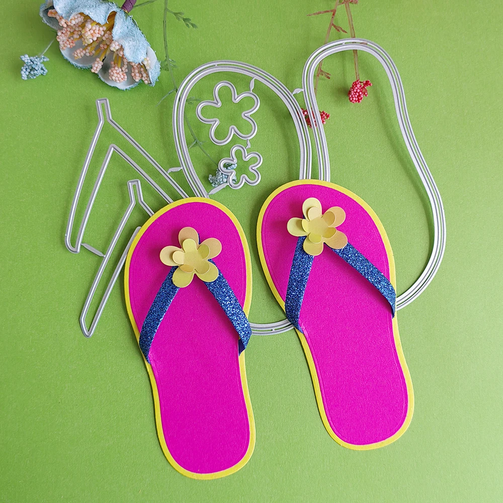 

Exquisite flip flops, slippers cutting dies DIY scrapbook, embossed card, photo album decoration, handmade crafts