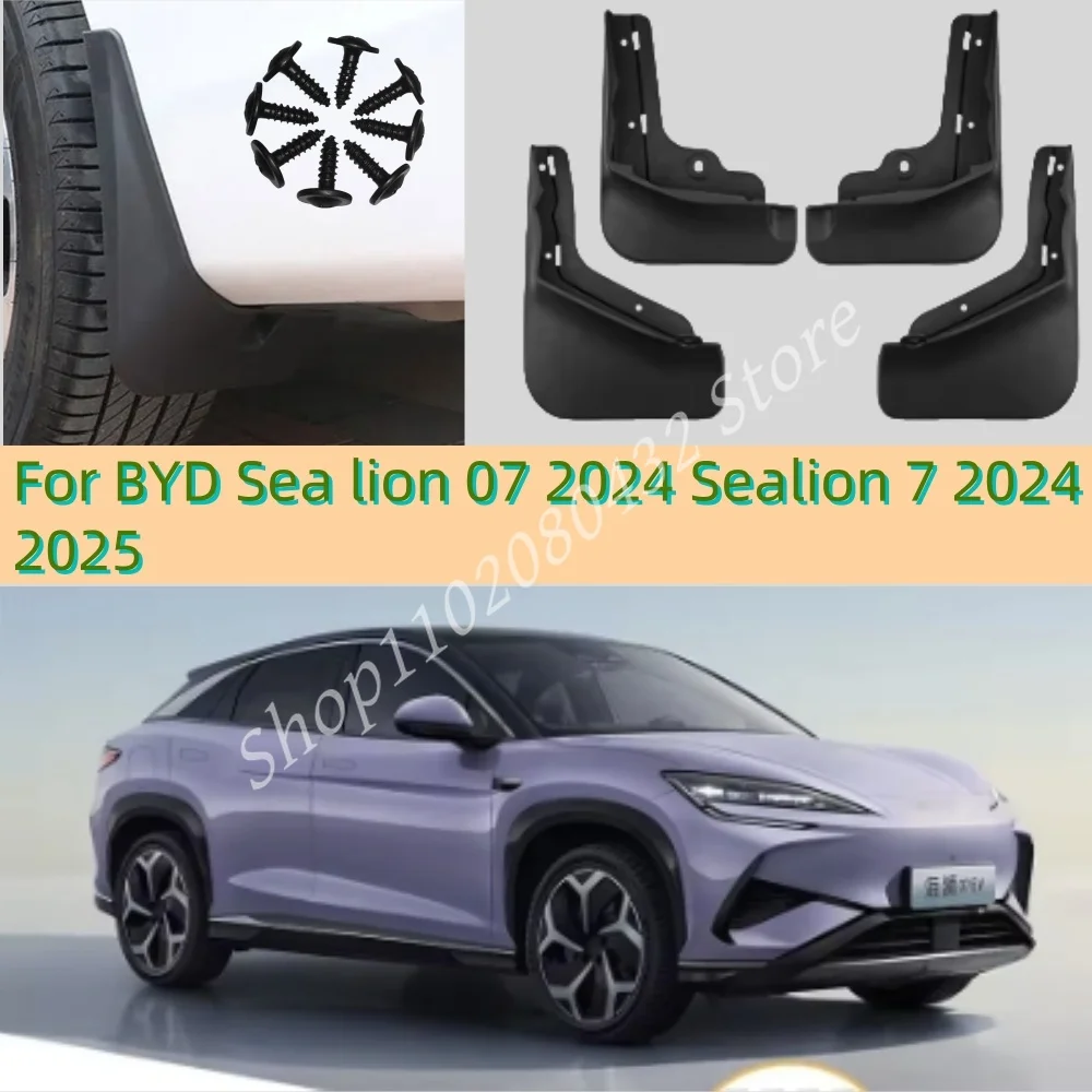 BYD Sealion 07/7 2024-25 4pc Black Mud Flaps