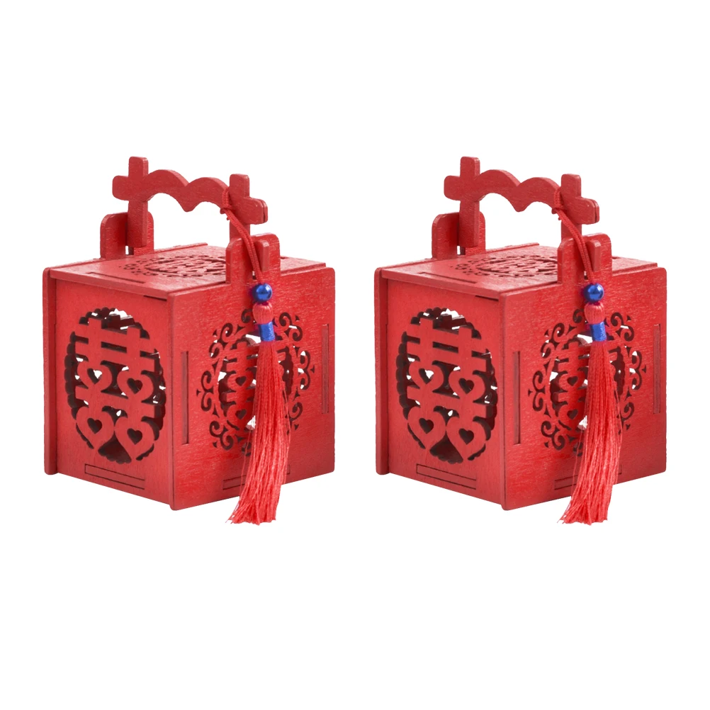 

2 Pcs Chinese Candy Box Gift Boxes Scatoline Viaggio Boite Cake Bag Schmuckverpackungen Bamboo Cadeau Invites Mariage