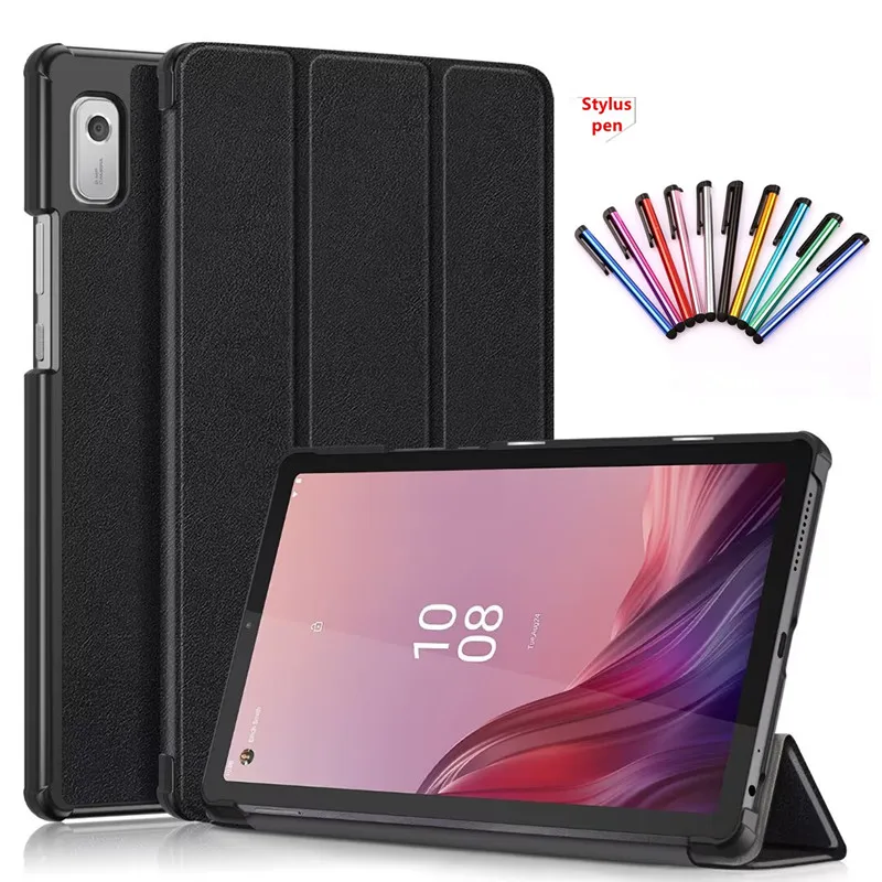 For Lenovo Xiaoxin Pad Tab M9 2023 Case TB310FU 9.0 inch FU Tri-Folding Stand Smart Tablet Case for Lenovo Tab M9 Cover GIft+Pen