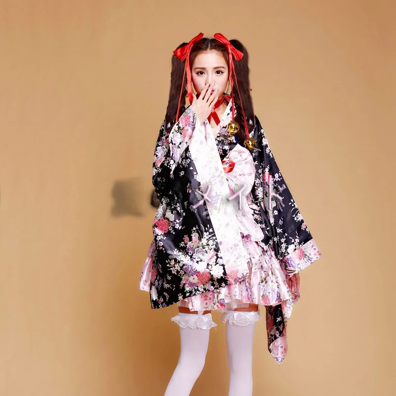 

Набор из 6 предметов, полный аниме-костюм Сакура для косплея, горничная, orm Lolita Princ Dr, традиционное китайское этническое сценическое представление...