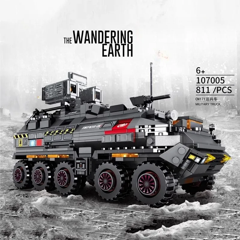 

In Stock CN171 Personnel Carrier Building Block Model Ornament Children's Puzzle DIY Assembly Collection Boys' Holiday Gifts