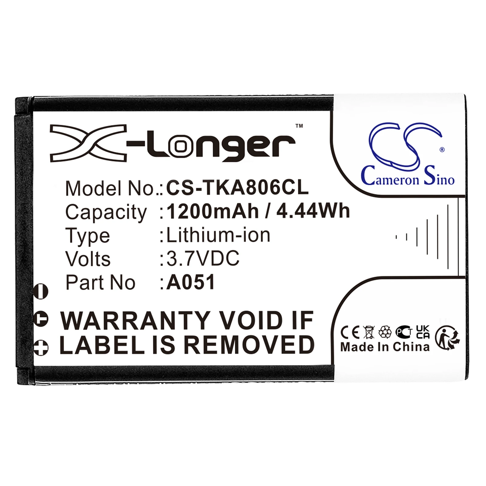 CS Replacement Battery For Snom M65 10000058 1200mAh/4.44Wh