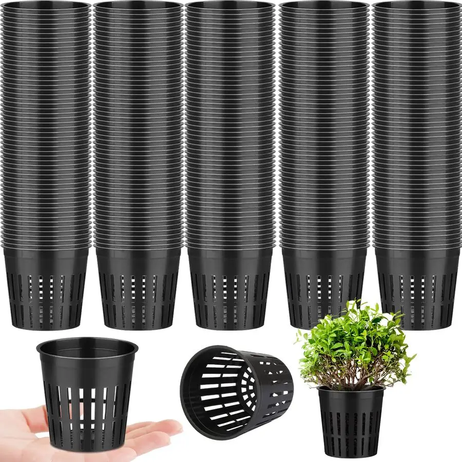 

2 Inch Hydroponics Net Pots Slotted Mesh Net Cups for Plant Growing System Self Watering Baskets for Indoor and Outdoor Plants,