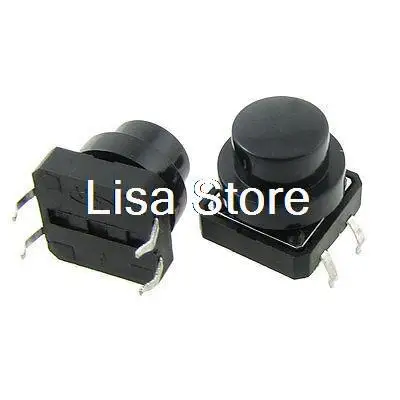 Panel Momentary Tactile Tact Push Button Switch 12 x 12 x 11mm 4 Pin w Cap