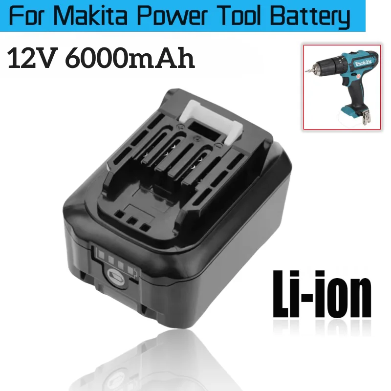 BL1015 For Makita 12V Lithium Ion Battery 197390-1 1973901 BL1021B BL1041B BL1015B BL1020B BL1040B 6000mAh Li-ion Battery