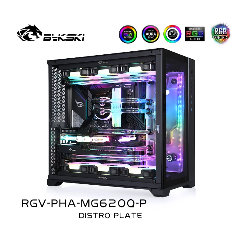 

BYKSKI Acrylic Board Water Channel Kit Solution for PHANTEKS MG-NE6200 Computer Case Kit for CPU/GPU Block Support DDC Pump