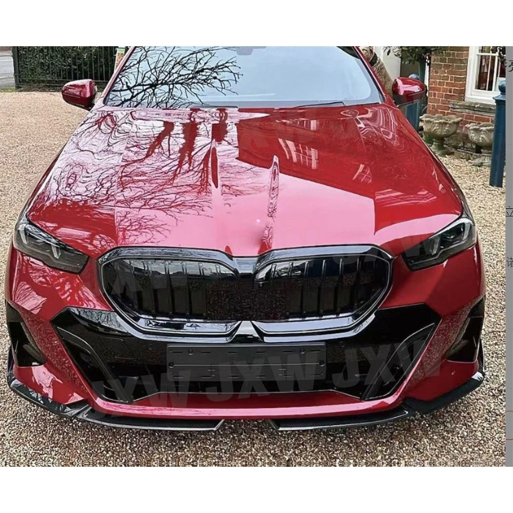 ABS Front Bumper Lip Chin Spoiler for BMW 5 Series G60 G68 M Sport 2024+ Bumper Guard Cover Body Kits Car Accessories