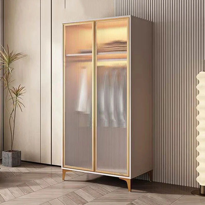 Nordic Minimalist Wardrobe Organizer Partitions Clothes Cabinet Closet Door Exterior Display Desk Guarda Roupa Home Furniture