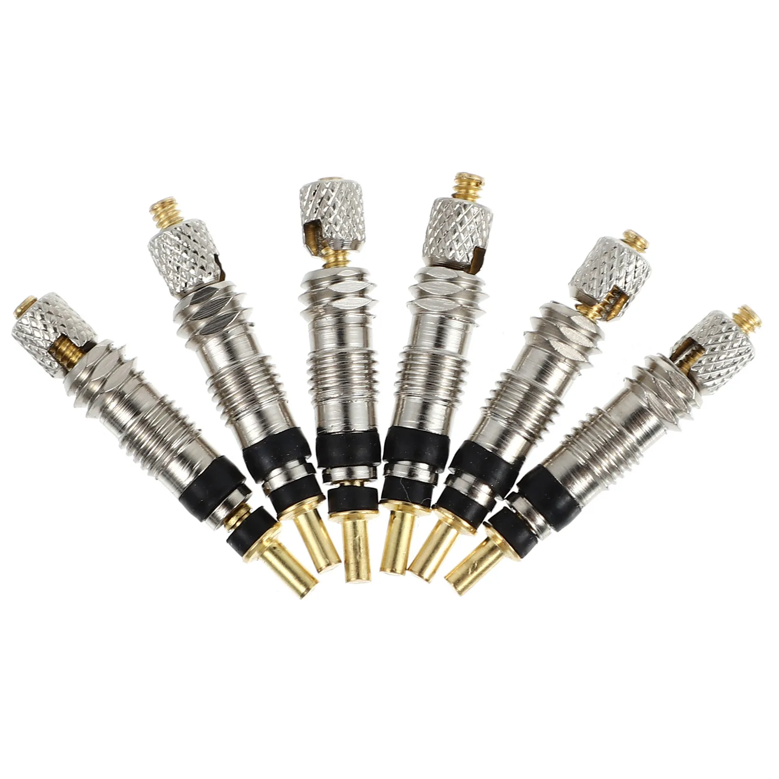

6pcs Presta Bike Replacement Tubeless Core Core Remover Tool Brass Alloy Bicycle Repair Tool Easy Install Disassemble Stem