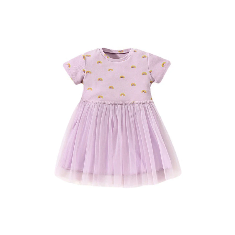 2024 New Arrival Birthday Dress for 2-7 Year Baby Girl Tulle Baby Party Dress Princess Dress Girl