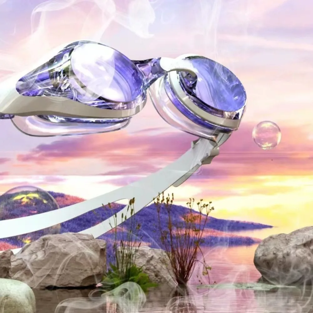 

Очки для плавания для взрослых высокой четкости, водонепроницаемые гальванические очки для плавания, шляпа, противотуманная маленькая коробка