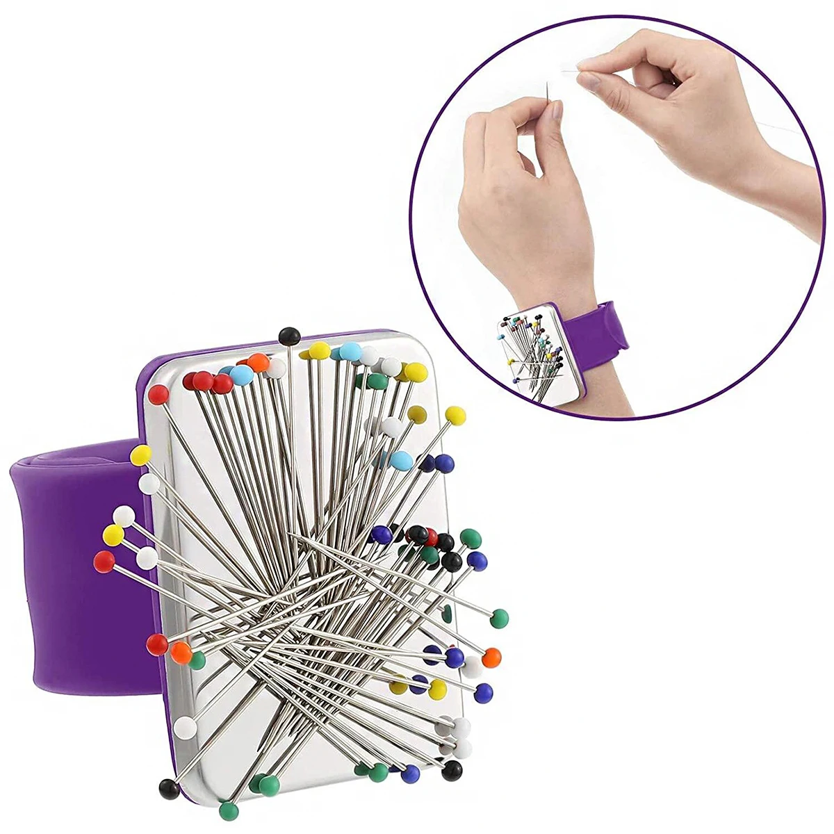 طقم أدوات صالون مكون من 7 قطع مع حزام معصم مغناطيسي وزجاجة رذاذ وحلقة جديلة الشعر ومشط خاص للشعر المستعار الحقيقي #5