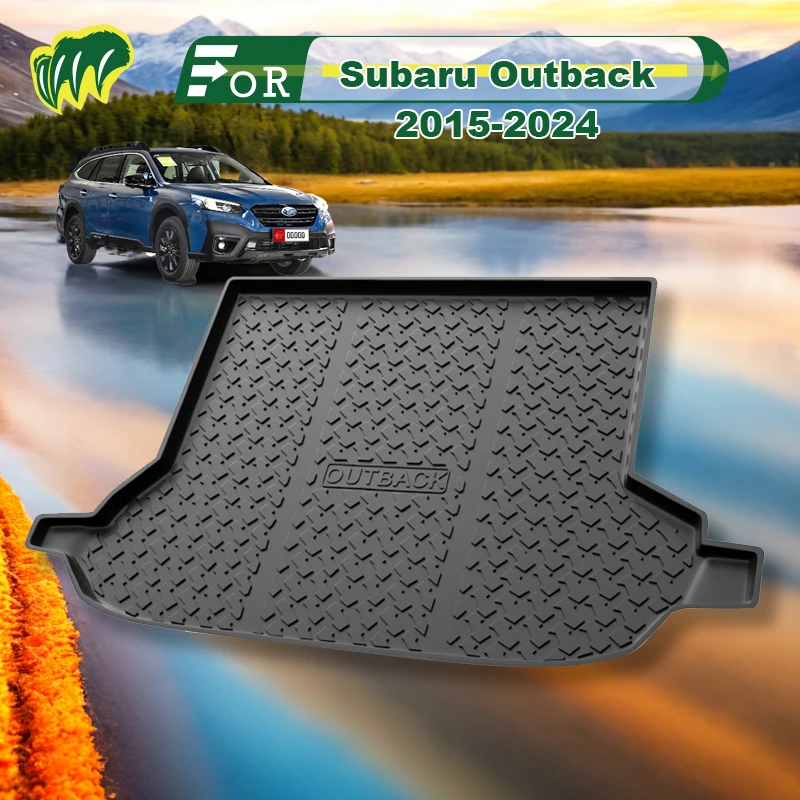 For Subaru Outback 2015-2024 TPE Custom Fit Car Trunk Mat All Season Cargo Mat 3D Shaped Laser Measured Trunk Protection Liner