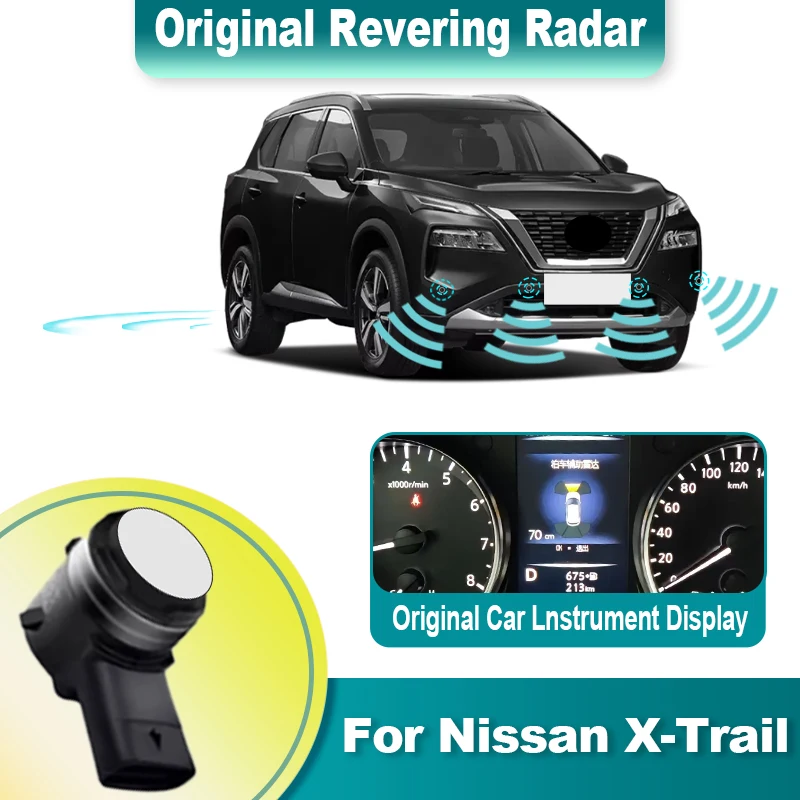 Reversing Radar For Cars Display Screen Assistance Backup Sensor Sound Warning Detection System For Nissan X-Trail 2017 to 2024