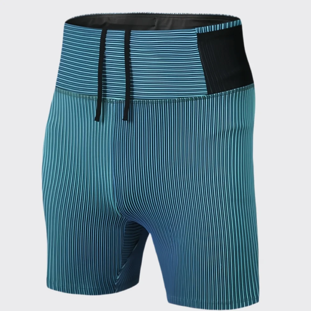 Men Shorts New Quick Dry Solid Color Fitness Sports Double Layer Shorts Men Breathable Bodybuilding Tights Outdoor Leisure Short