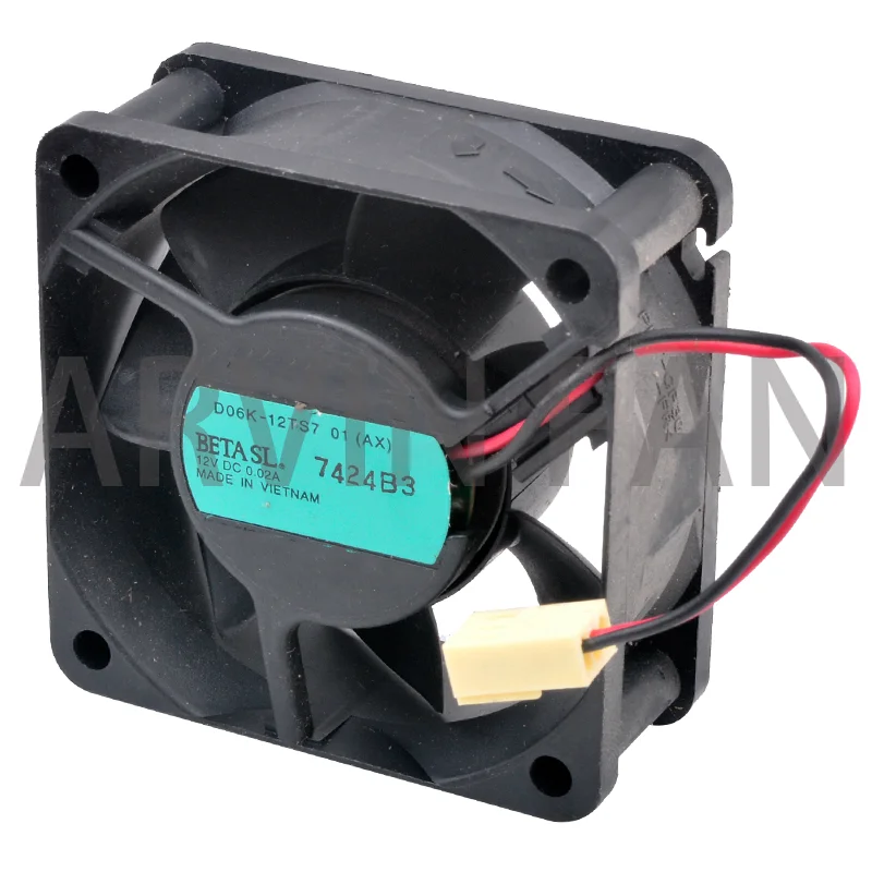 D06K-12TS7 6cm 60mm Fan 60x60x25mm DC12V 0.02A Ultra-quiet Cooling Fan For Case Power Supply