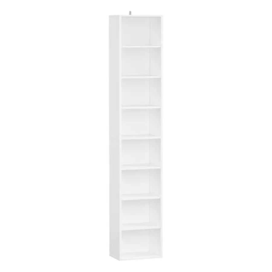 

8 Tier Storage Shelf Bookcase Slim Organizer Shelves Cabinet Tall Narrow Media Tower Rack Display Bookshelf for Home Office