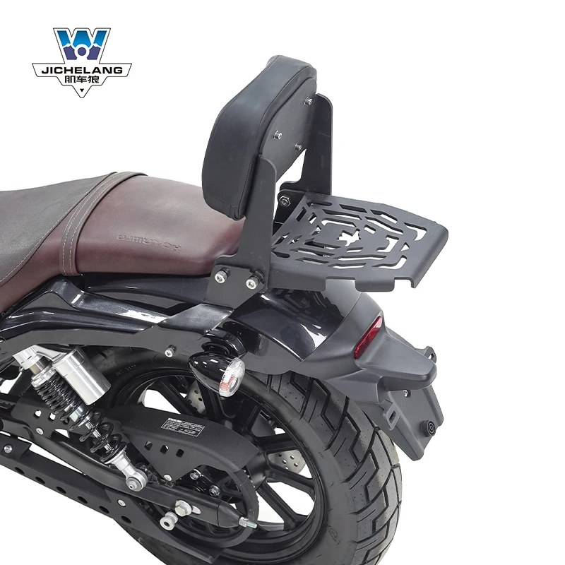 

For QJ MOTOR SRV 125 Accessories QJ SRV 125 Backrest Tail Shelf Rear Flding Backrest Passenger Soft Pad Shelves Luggage Rack