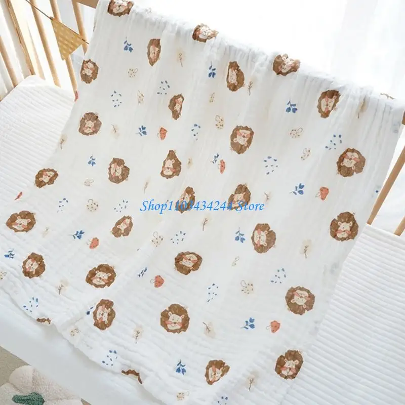 Asciugamano da bagno per fasce per bambini, coperta per dormire in cotone a 6 strati, trapunte per neonati traspiranti, regalo