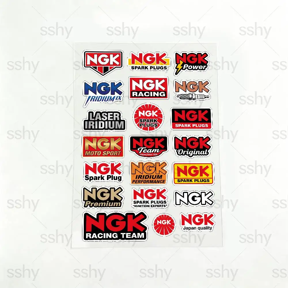 For NGK Reflective Motorcycle Stickers Waterproof Vinyl Decals for Motorbike Helmet Fuel Tank Bike