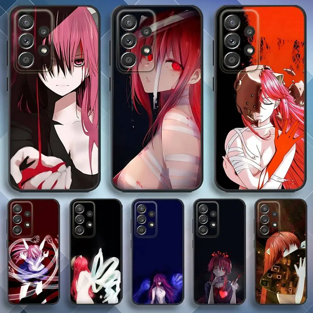 

E-Elfen Comic L-Lied Phone Case For Samsung S 25,24,23,22,30,21,10,9,Ultra,Plus,Lite,FE,4,5 G Soft Black Case