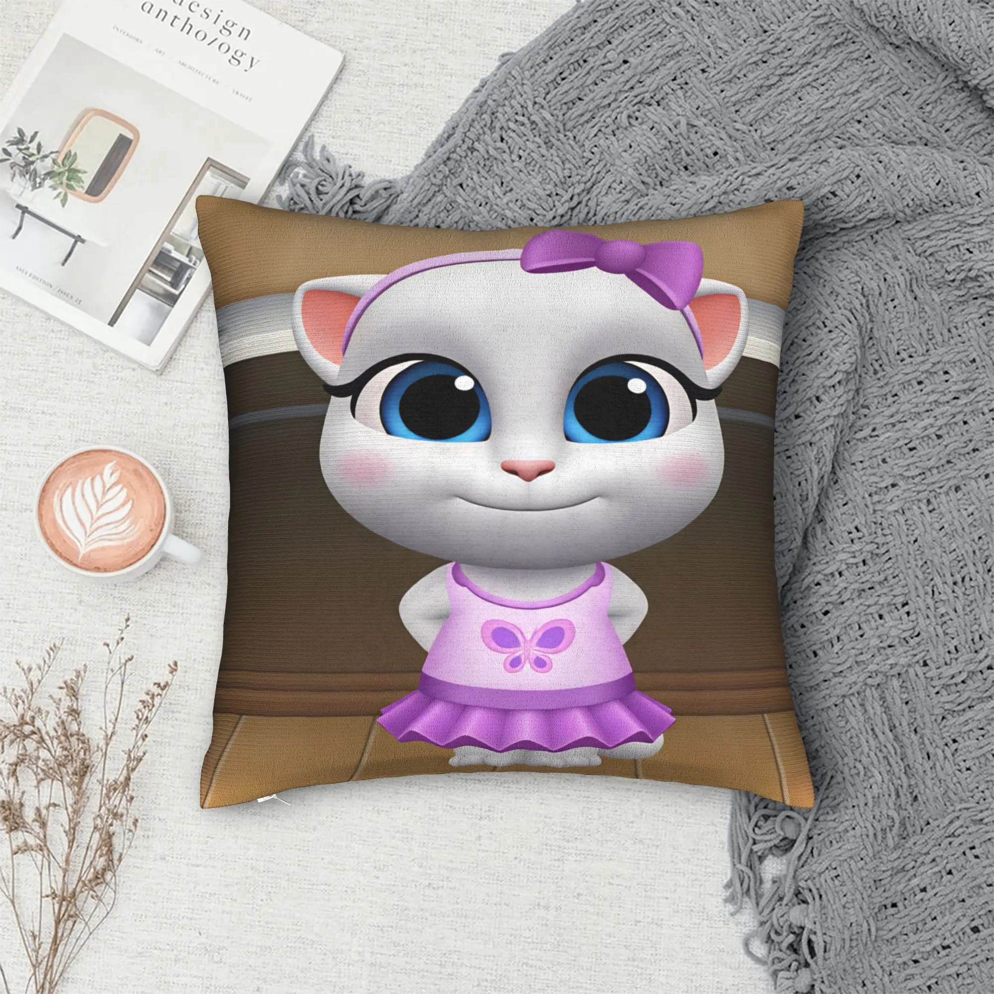 Game T-Talking T-Tom And F-Friends Pillow Cover  Vintage Pillow Case For Sofa Home Decor Graphic Cushion Cover Birthday Present