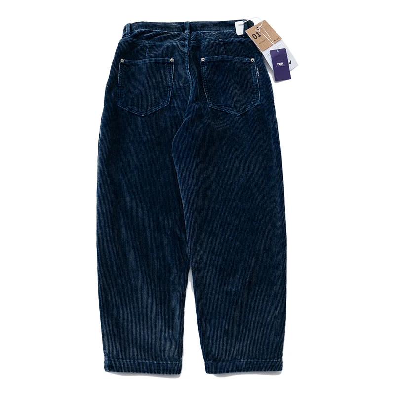 السراويل الرجالية اليابانية الرجعية عالية الجودة النيلي غسلها سروال قصير عارضة فضفاض المناسب للرجال والنساء #4