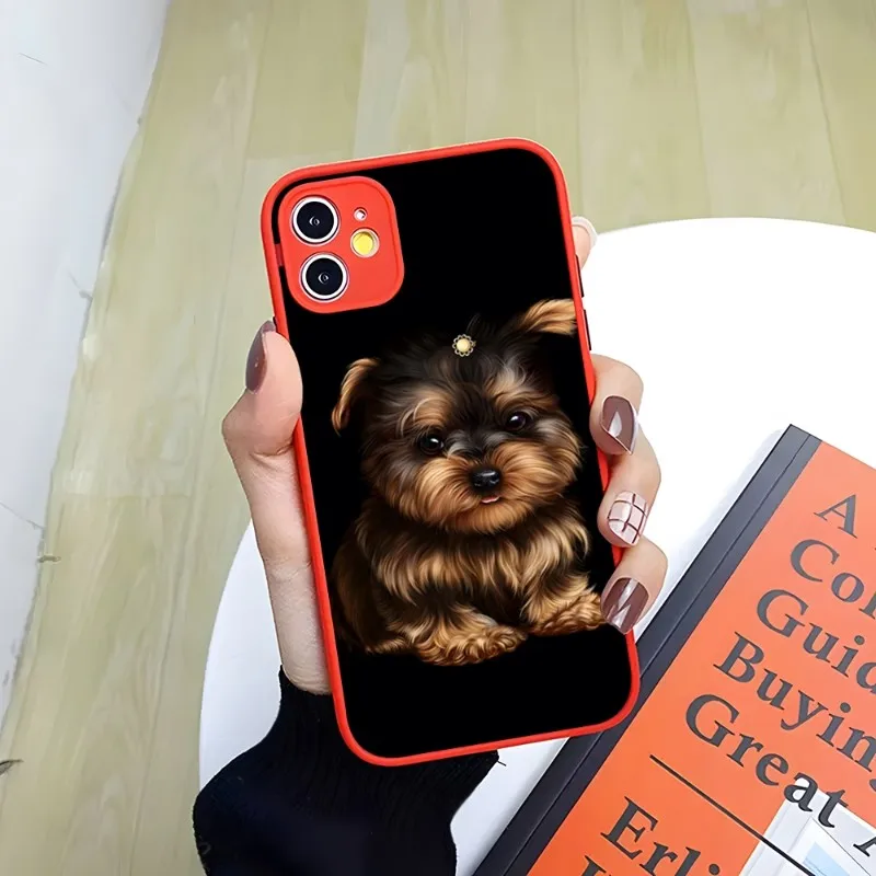 York Shire Terrier Dog Phone Case For IPhone 13Pro 12 11 14 Pro Max Mini 8 7 Plus SE2020 XS Max X XR 2023 Hot Matte Cover