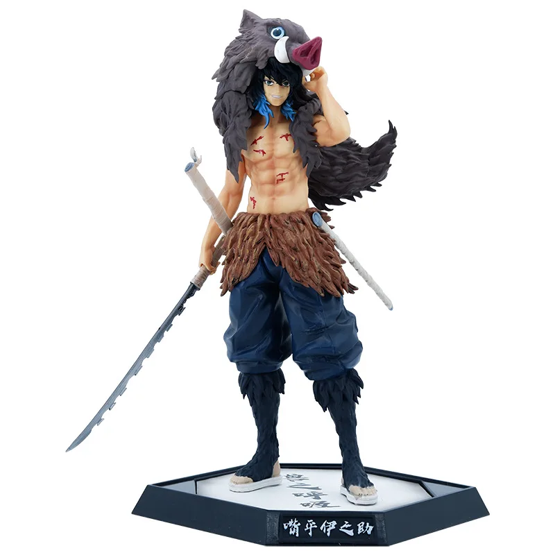 

30CM Anime Demon Slayer Hashibira Inosuke Standing posture Action Figures PVC Model Desktop Decoration Toys Doll Gifts
