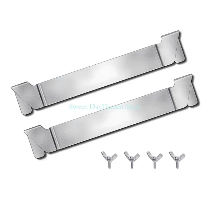 

Y88C 2pcs Portable Spatula Rack Stainless Steel Barbecue Construction Tool Organization Stand For Camping Grills