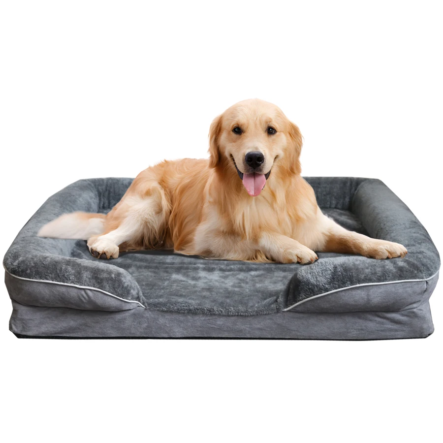 Extra Large Memory Foam Dog Bed for Large Dogs Waterproof Orthopedic Dog Couch with Removable Washable Cover Nonskid Bottom 5-S