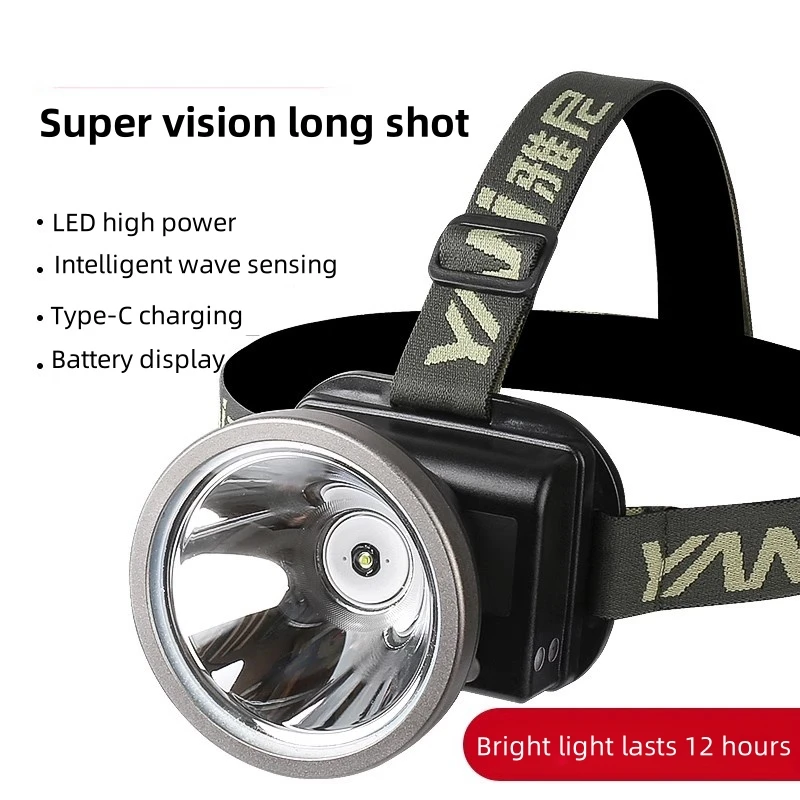 

725X\725U Inductive Headlight Strong Charging Super Bright Headtorch Fishing Outdoor Super Long Life Usb Mining Light