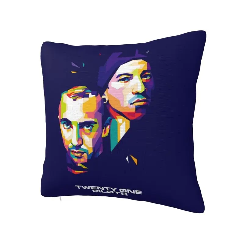 Custom Classic Rock Band T-Twentys One P-Pilots Throw Pillow Cover Home Decor Square Cushion Cover Pillowcover for Living Room