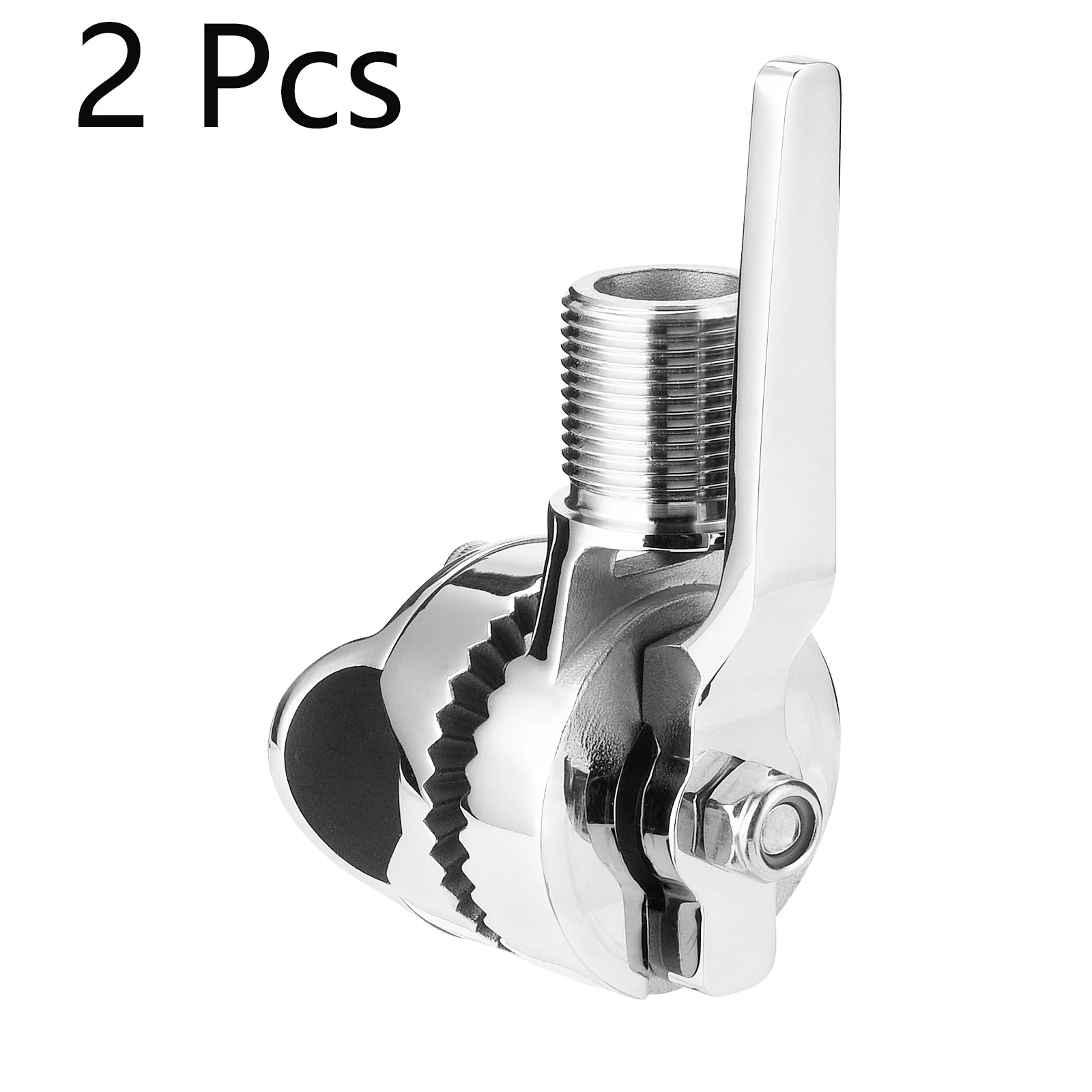 Marine VHF Antenna Mounts,316 Stainless Steel Rail Mount Adjustable Antenna Base, for 7/8 to 1 Inch (22-25.4mm) Rail,2 Pcs.