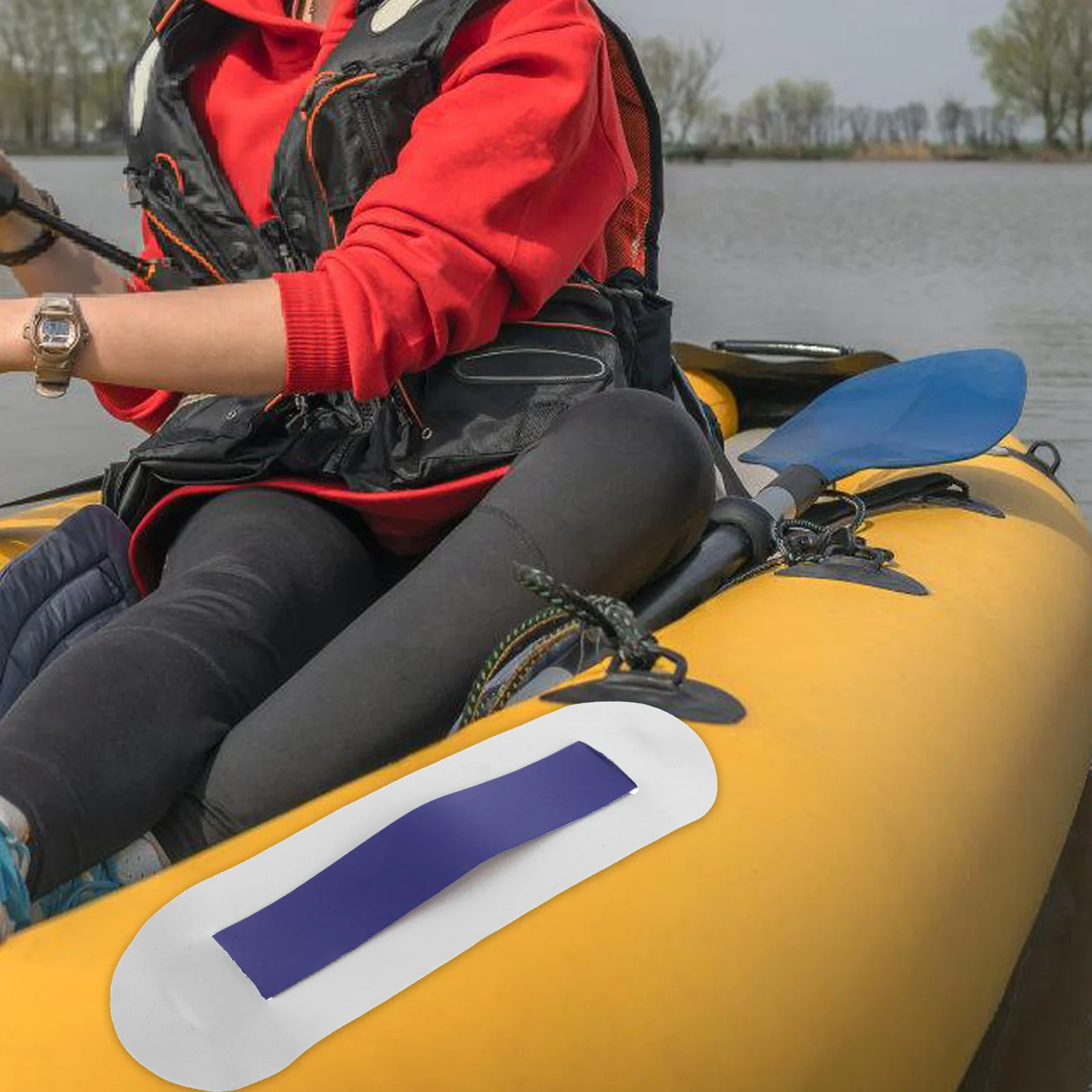 

2Pcs Inflatable Boat Accessories PVC Seat Board Strap Handle Ergonomic Design for Kayak Canoe Dinghy Replacement Heavy-Duty