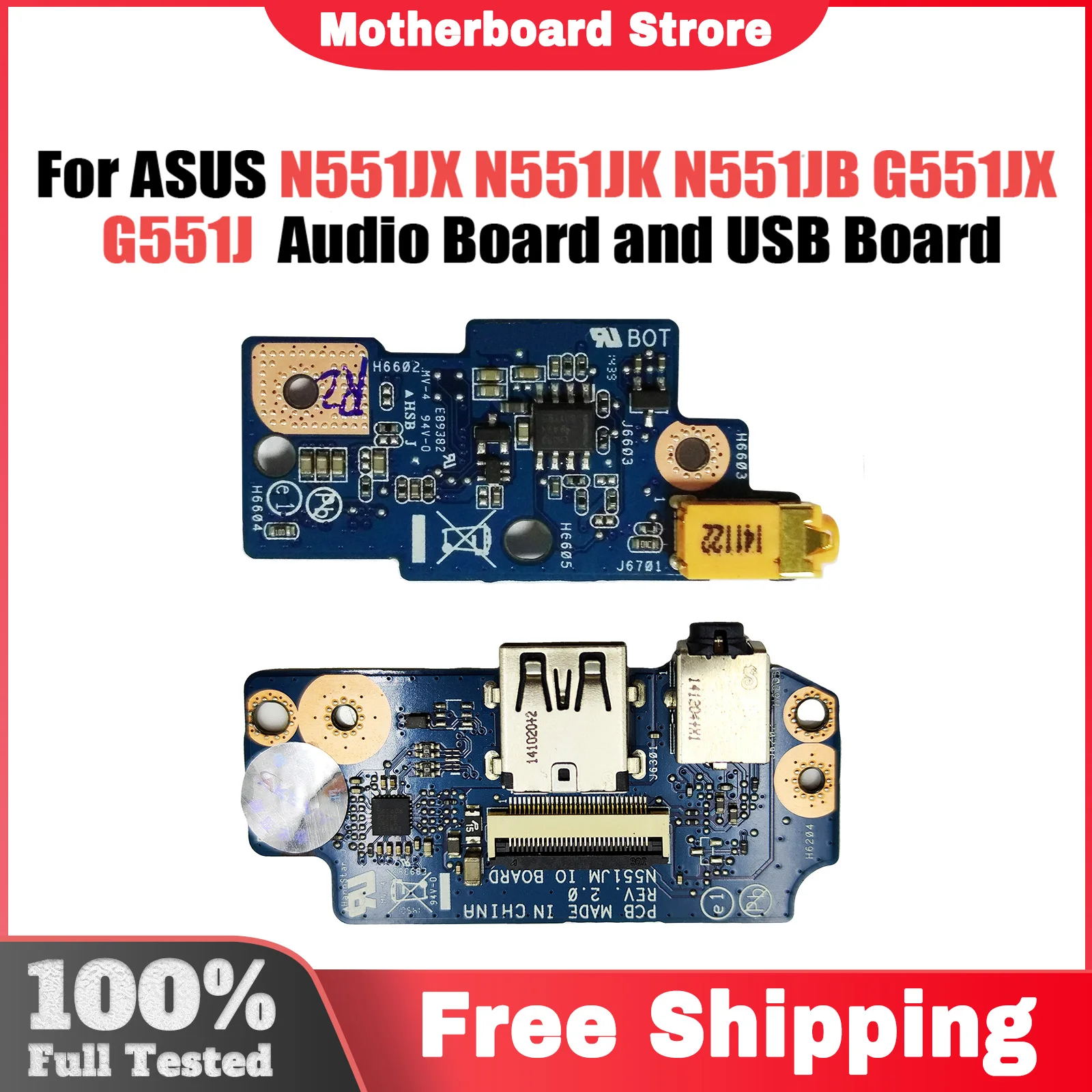 N551J For ASUS N551JX N551JK N551JB G551JX G551J G551JK Woofer Audio board and USB Board Audio Fast Ship