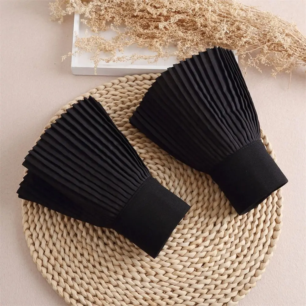 Ruffles Pleated Fake Sleeves Detachable Cuffs Chiffon Fake Flared Sleeves False Cuffs Lolita Hand Wrist Cuffs Sweater Decorative